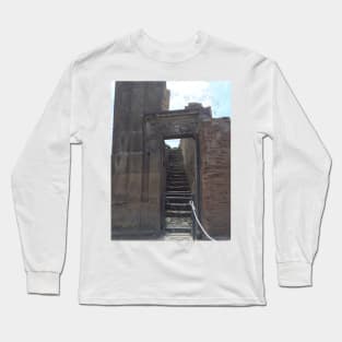 Pompeii Stairway near Mt. Vesuvius, Naples, Italy Long Sleeve T-Shirt